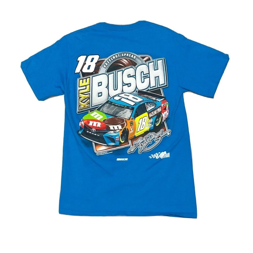 NASCAR Kyle Busch #18 M&M's Cotton T-Shirt Men's Size Small Short Sleeve Camry
